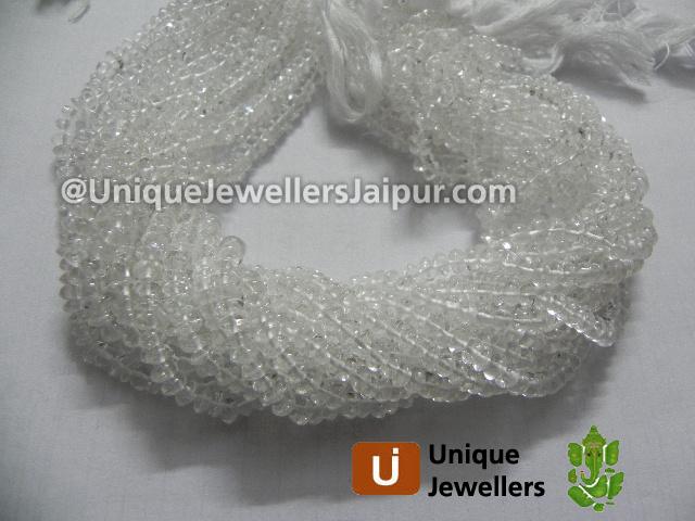 Crystal Quartz Plain Button Beads